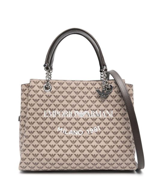 Emporio Armani Natural Shopper Mit Adler-Motiv