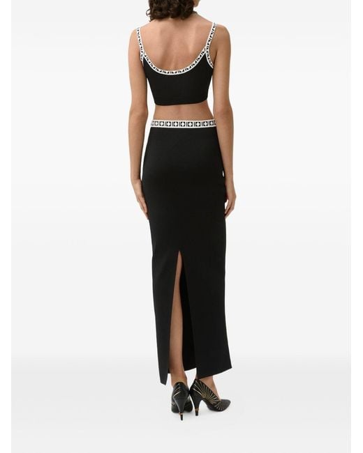 Versace Black Skirt With Back Slit