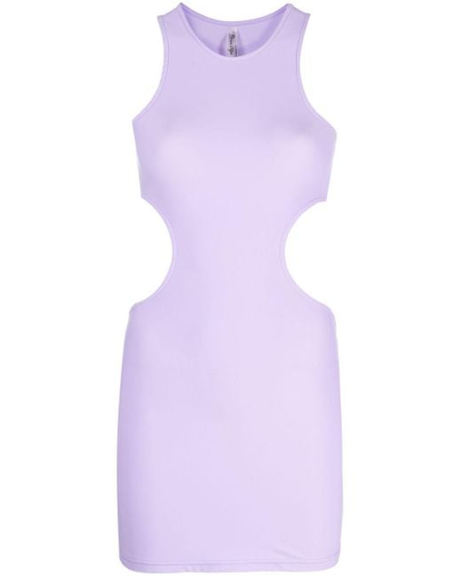 Reina Olga Purple Cut-Out Detail Short Dress
