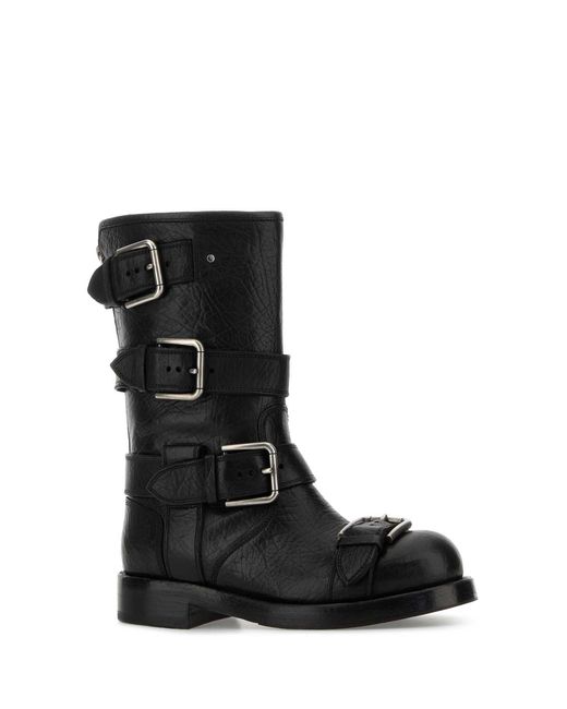 Dolce & Gabbana Black Leather Boots
