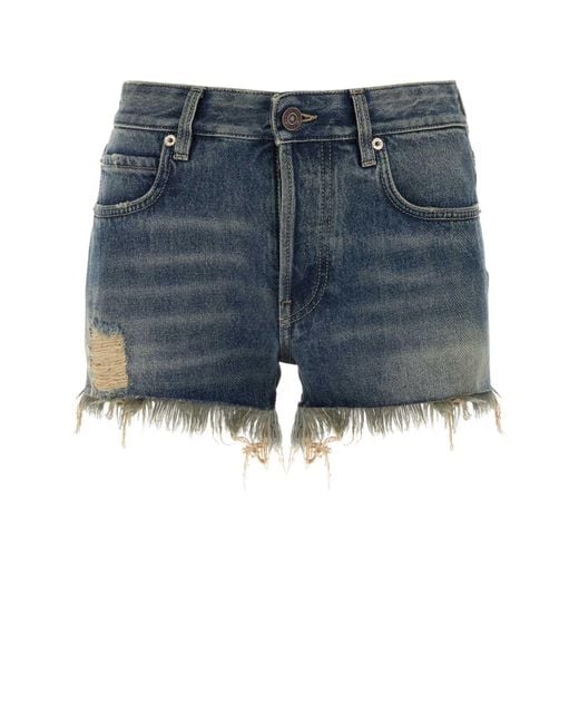 Balenciaga Blue Denim Shorts