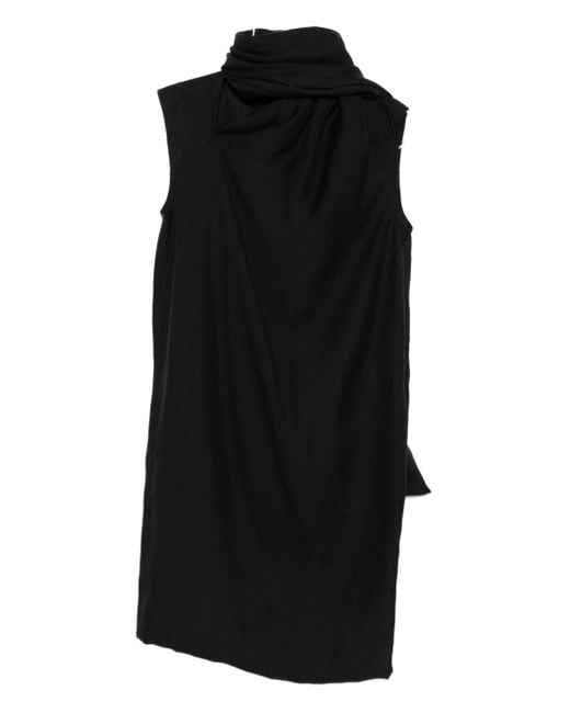 Totême  Mouwloze Midi-Jurk in het Black