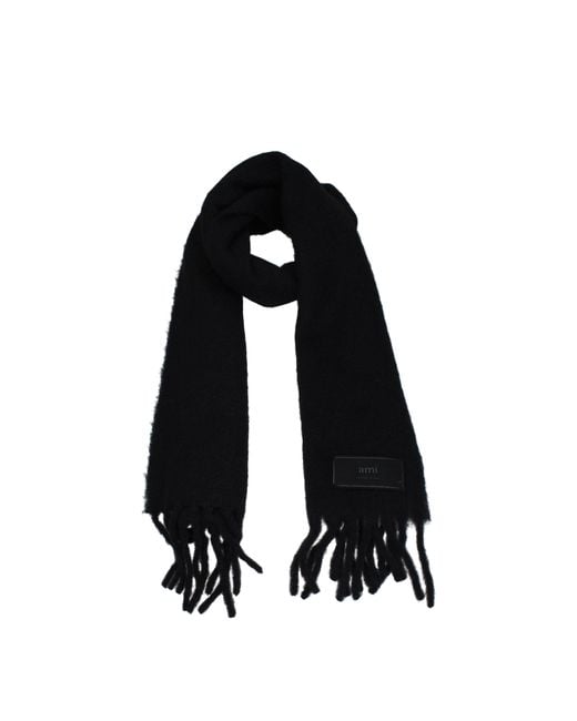 AMI Hou Van Sjaals Vrouwen Alpaca Zwart in het Black