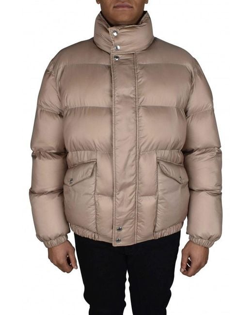 McQueen Brown Quilted Short Jacket With Graffiti Collar