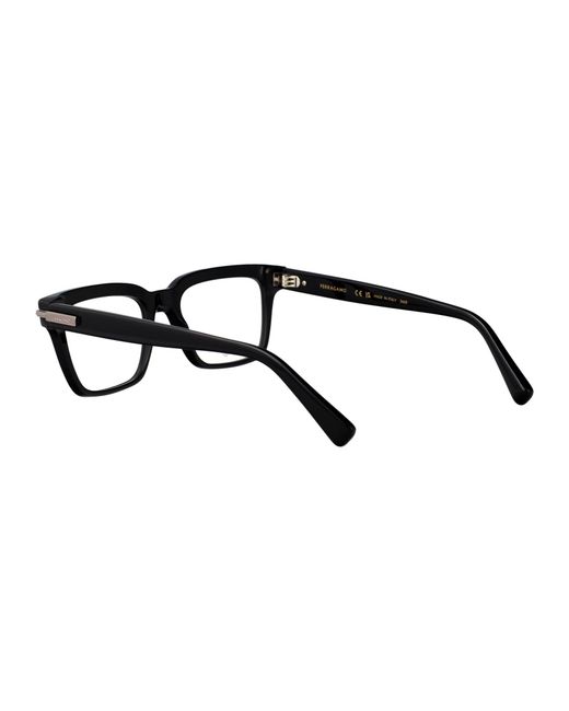 Ferragamo Black Rectangular Optical Sf3014 001 for men
