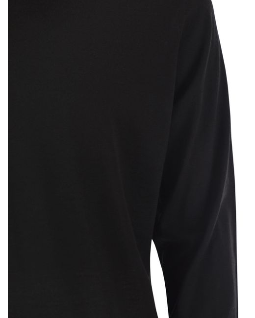 Fedeli Superfine Wool Turtleneck Derby in het Black voor heren