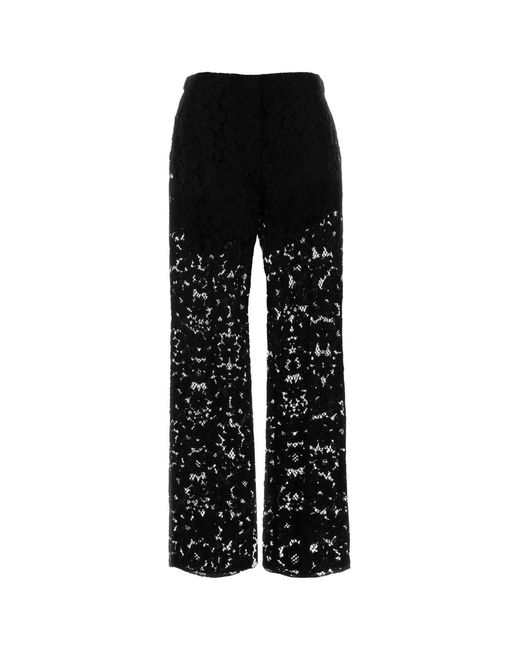 Fendi Black Pantalone Daisy Lace