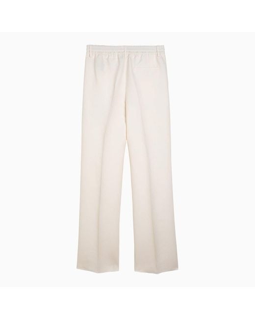 Burberry White Blend Trousers