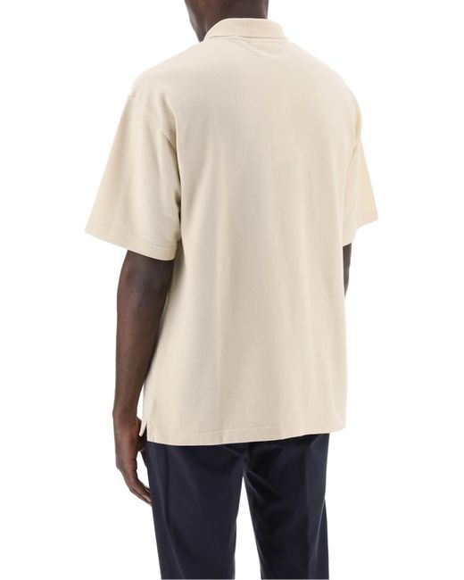 Maison Kitsuné "oversized Polo Shirt Met Bold Fox in het White voor heren