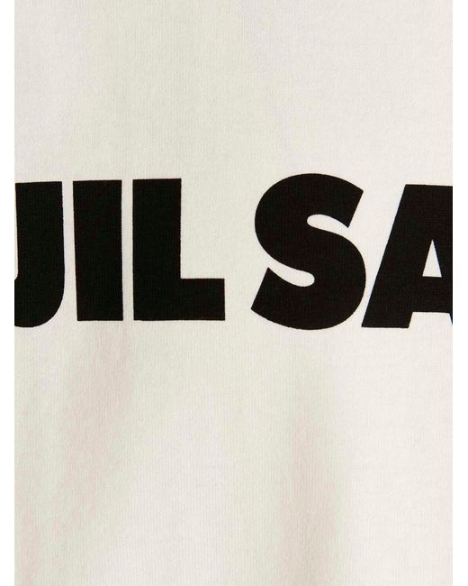 Jil Sander Lange Mouwen Logo T in het White voor heren