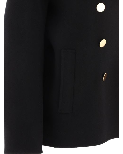 "Margot" Perou de laine courte Max Mara en coloris Black
