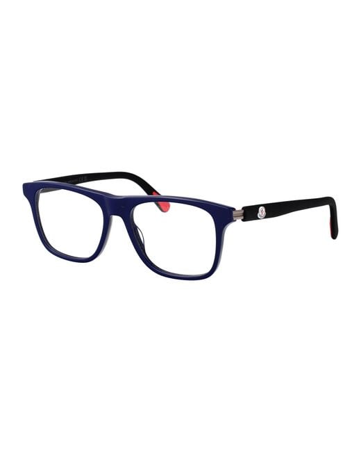 Moncler Blue Acetate Glasses for men