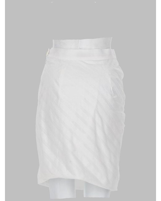 Vivienne Westwood White Elegant Mini Skirt For