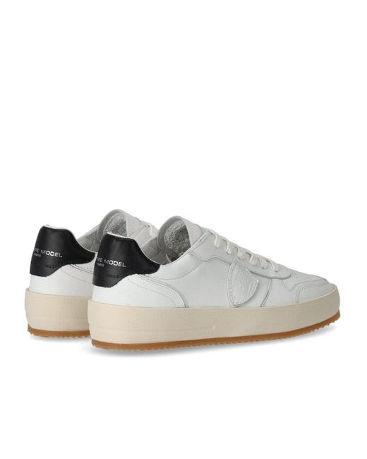 Nice Low White Black Sneaker Philippe Model pour homme