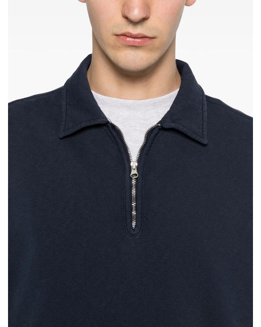 C P Company Blue Sweatshirts Polo Collar