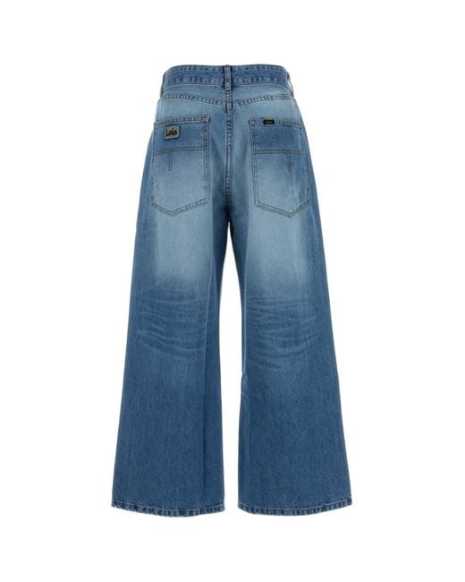 Lois Blue Denim Beatrix Wide Leg Jeans