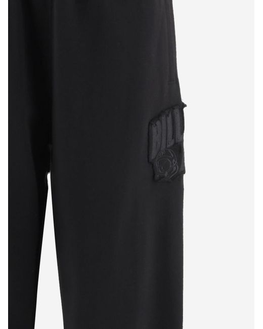 Billionaire Blue Cotton Pants With Logo