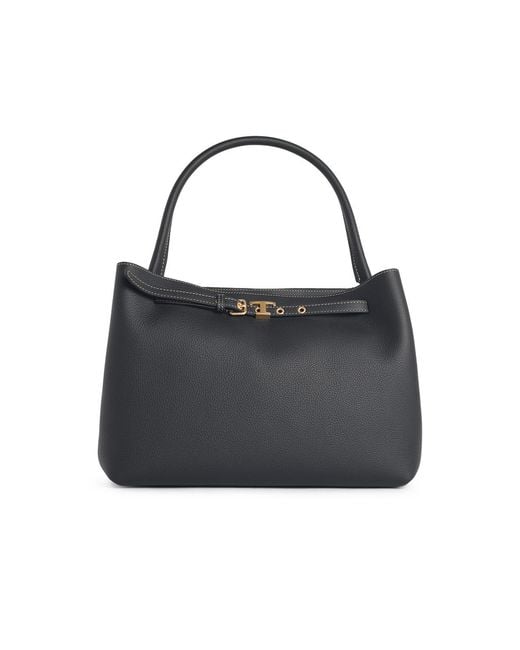 Tod's Black 'Tim' Small Leather Handbag