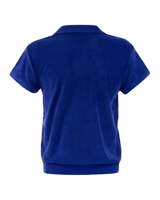 Polo Ralph Lauren Blue Terry Polo -Hemd