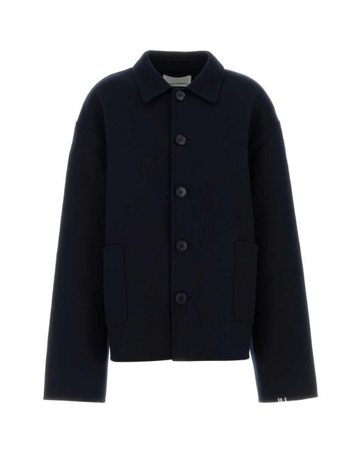Extreme Cashmere Blue Wool Blend Maker Coat