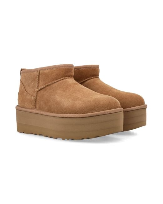 Ugg Brown Classic Ultra Mini Platform