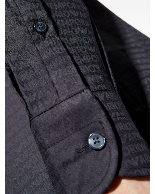 Emporio Armani Katoenen Overhemd in het Blue voor heren
