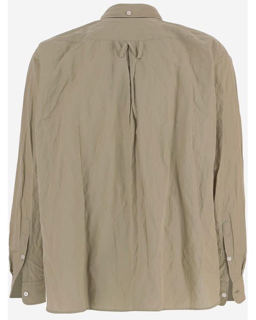Willy Chavarria Natural Cotton Blend Shirt With A Crinkled Texture for men