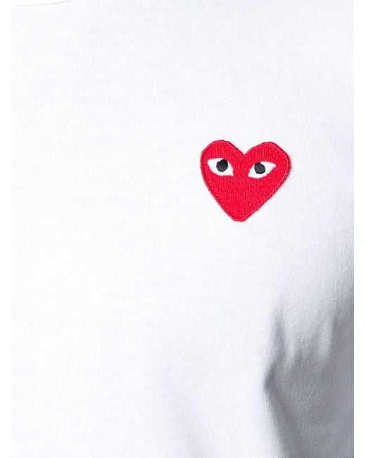COMME DES GARÇONS PLAY White Slim Cotton T Shirt