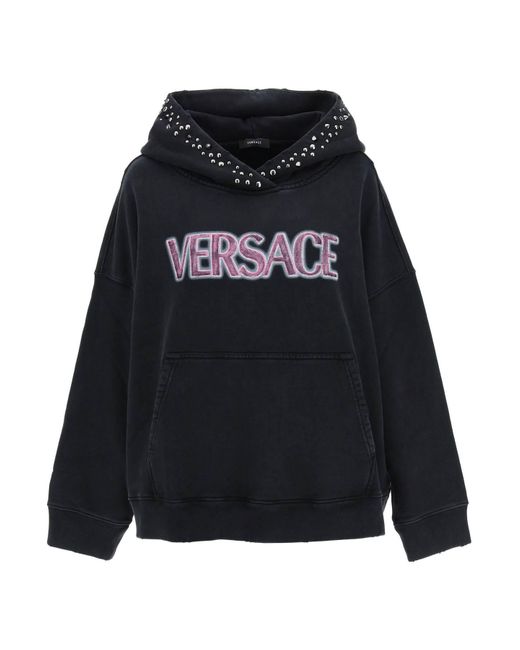 Versace Hoodie Met Studs in het Black