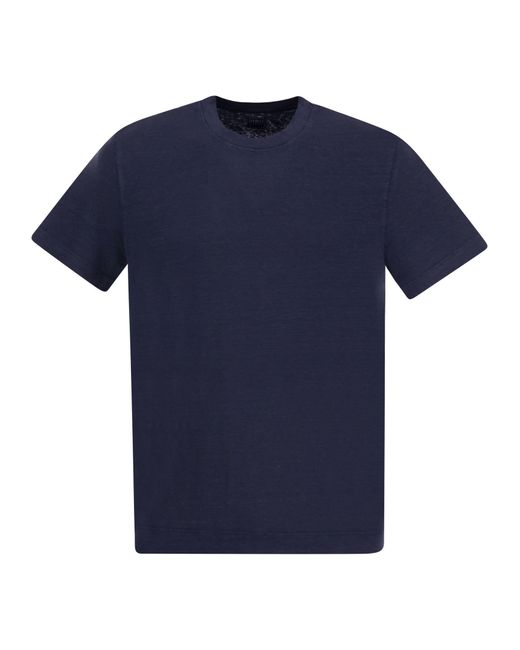 Fedeli Exreme Linnen Flex T -shirt in het Blue voor heren