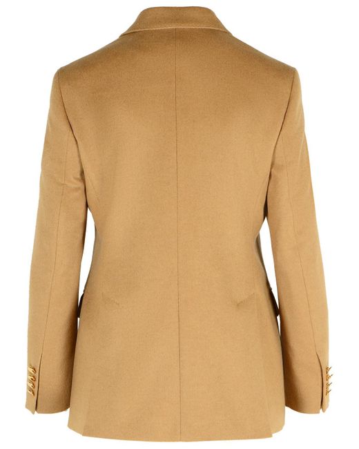Max Mara 'pesche' Beige Camel Blazer in het Natural