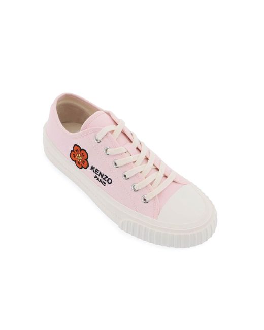 KENZO Canvas School Sneakers in het Pink