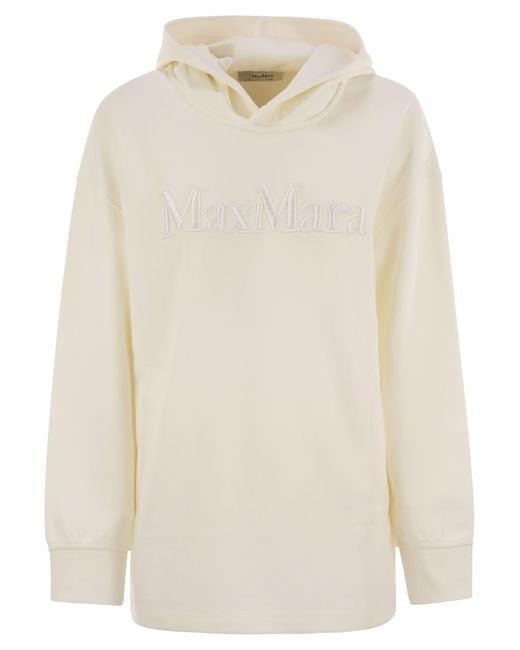 Max Mara White Visiera Sweatshirt Over