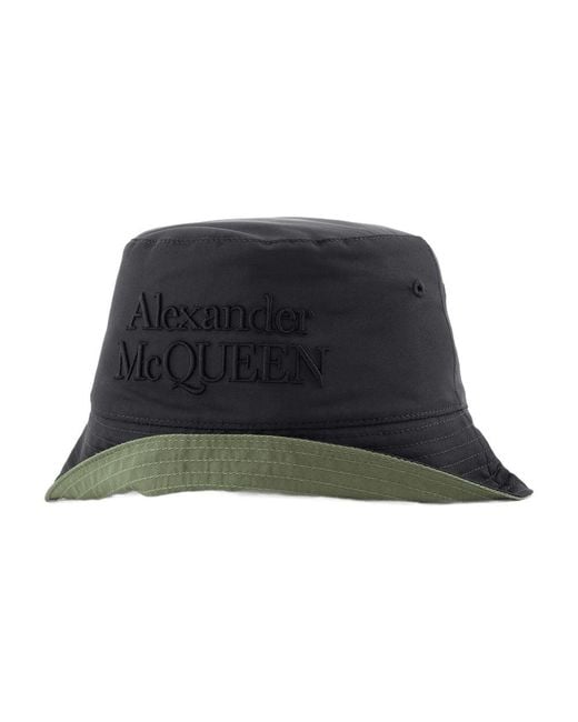 McQueen Niedriger Reverse Eimer Hut Polyester Khaki in Green für Herren