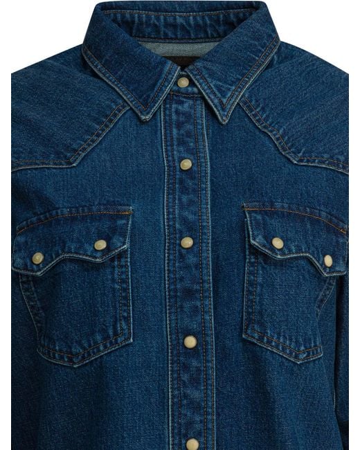 Filson Blue Western Denim Shirt