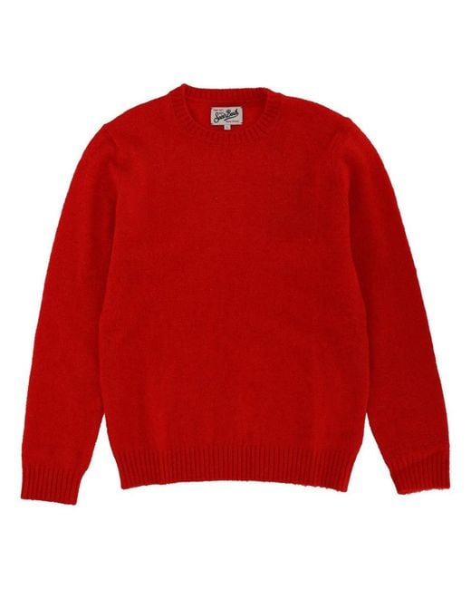 Mc2 Saint Barth Red Wool Sweater for men