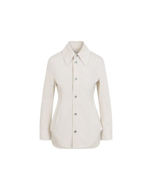 Bottega Veneta White Cotton Jacket