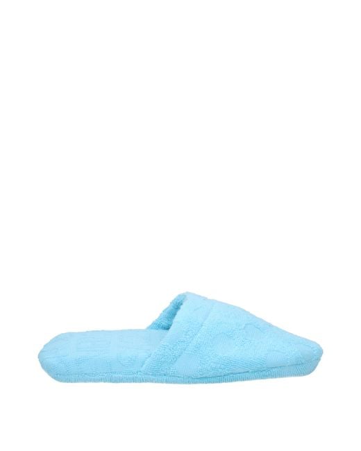 Versace Blue Cotton Slippers Sky