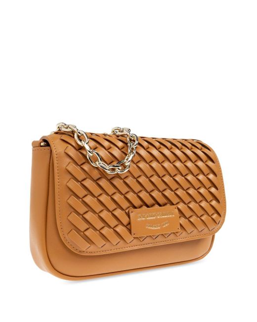 Eclat Jewels Brown Leder Brieftasche auf der Kette