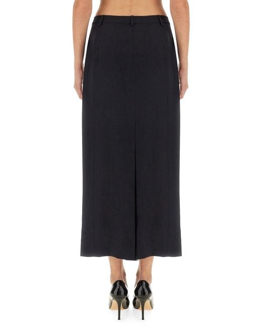 Theory Black Midi Skirt