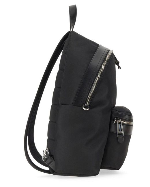 Moschino Black Large Backpack With Logo for men