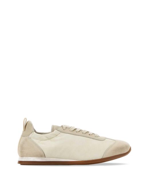 Uma Wang White Ivory Lace Up Sneakers