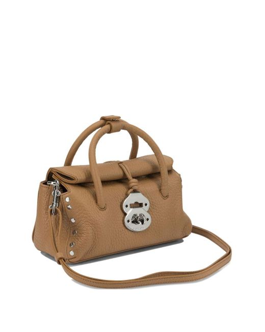 Zanellato Brown Dotta Centauro Baby Kleine Lederhandtasche