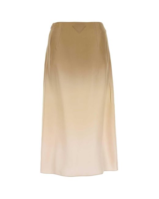 Prada Natural Silk Skirt
