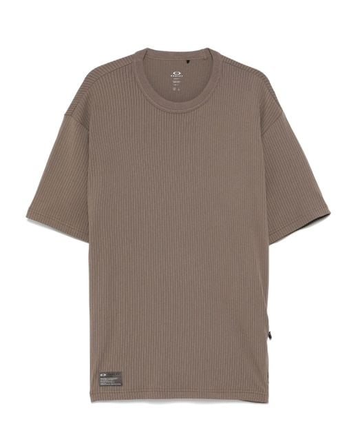 Oakley Gray Ribbed T-Shirt for men
