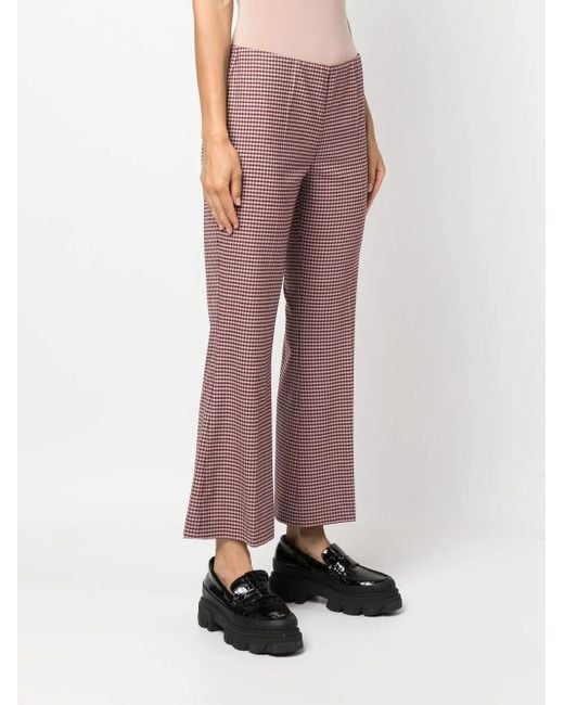 P.A.R.O.S.H. Houndstooth Flared Trousers