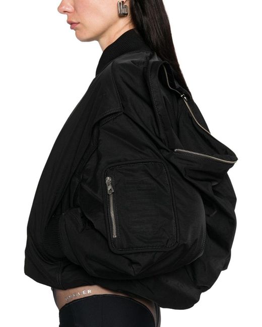 Jean Paul Gaultier Black Cropped Bomber Jacket