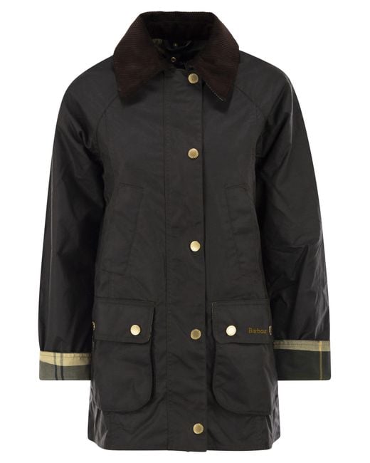 Barbour Black Modern Beadnell Waxed Jacket