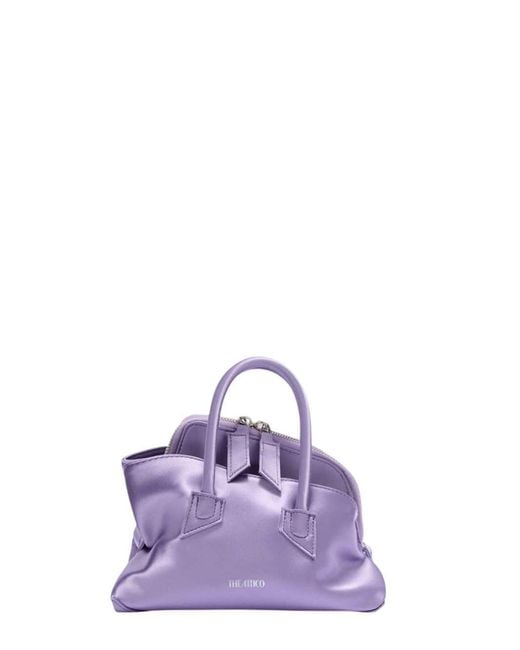 The Attico Purple Lilac "La Passeggiata Mini" Top Handle
