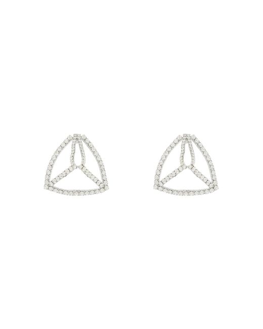 Area Metallic 'crystal Pyramid' Earrings